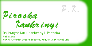 piroska kankrinyi business card